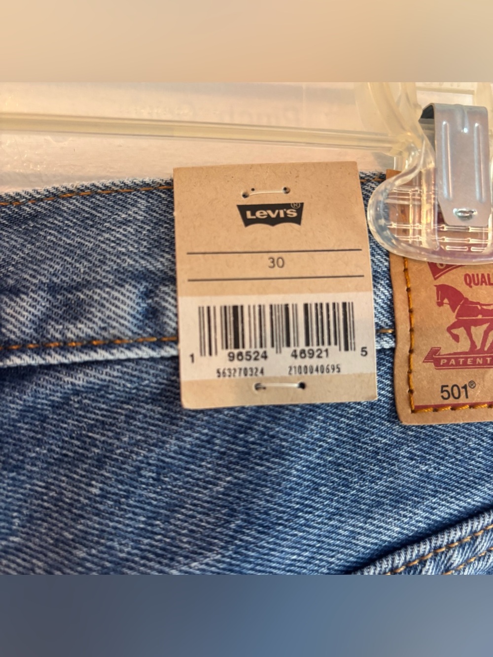 Levi’s Premium 501 Original Shorts High Rise Distressed Size 30 New with Tags - Picture 3 of 7